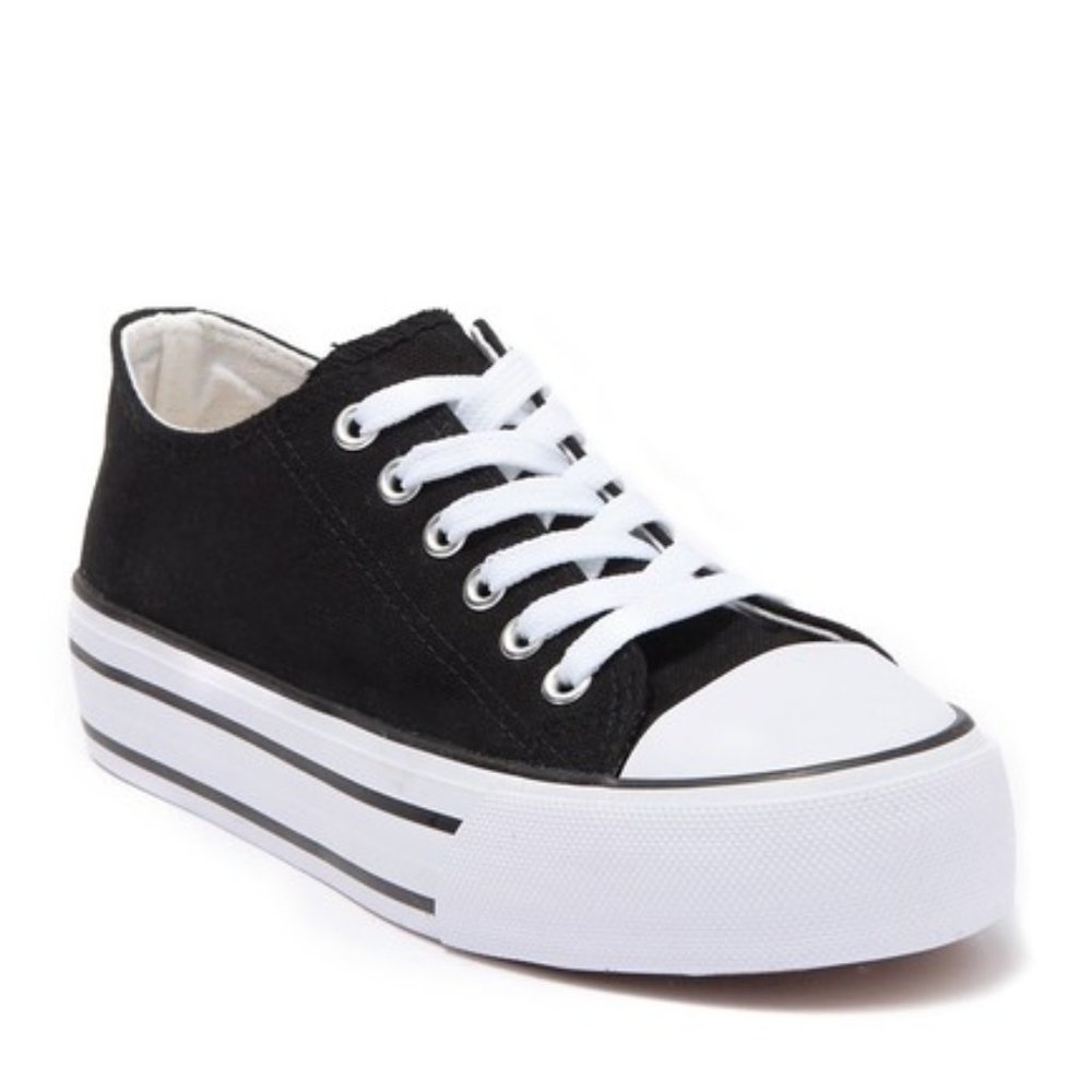 Canvas Low Rise Platform Sneaker